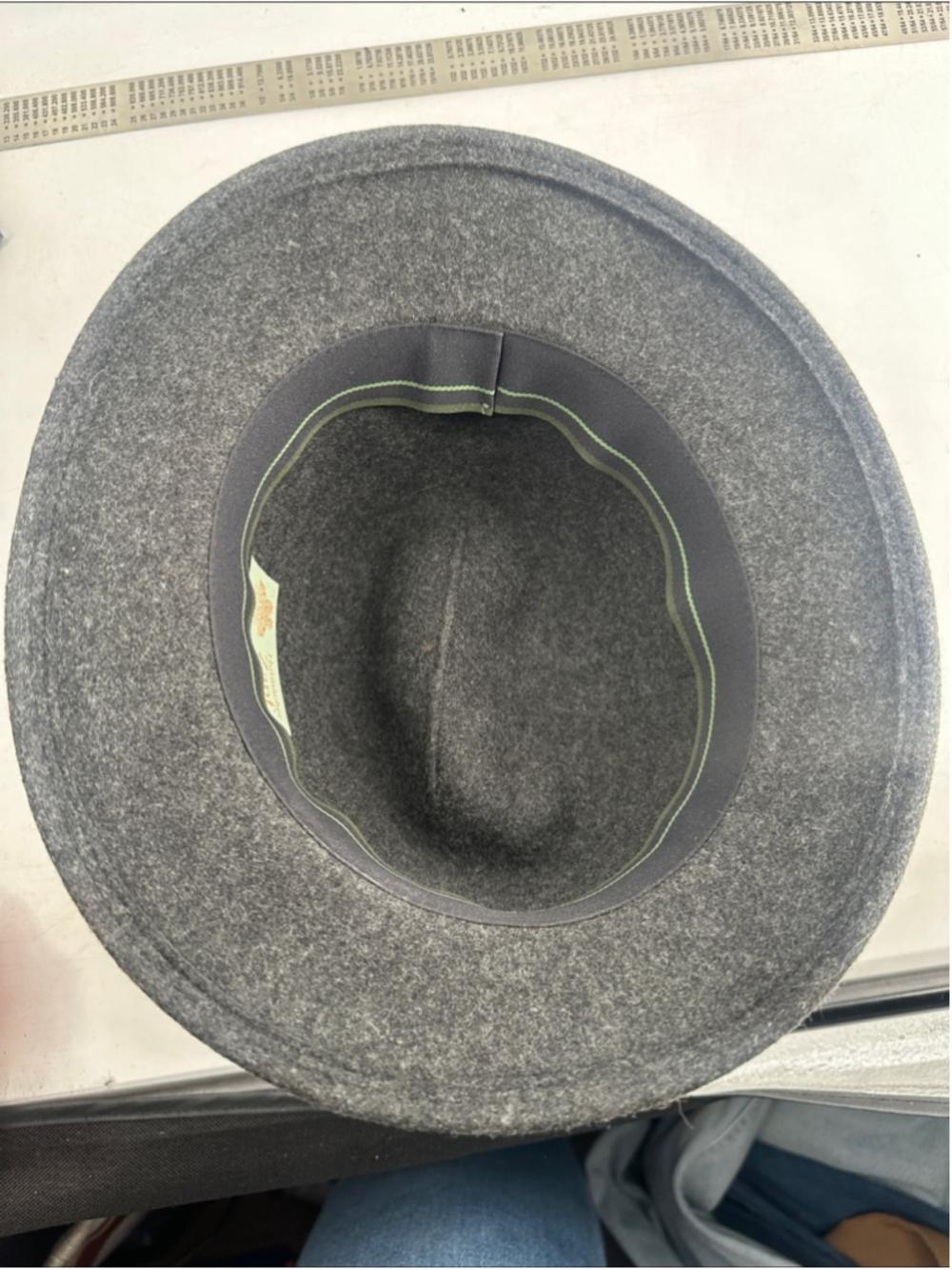 Hutmacher Zapf Hat Wool Alpine Fedora Hat Gray Green Feather Accent Oktoberfest View 6